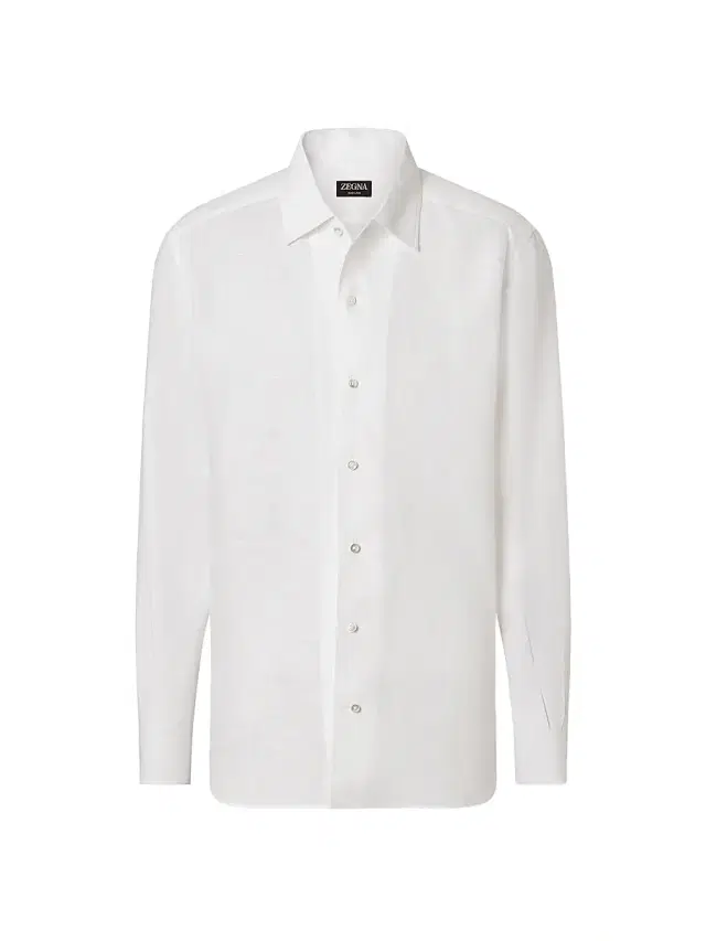 ZEGNA Men's Oasi Lino Shirt - White