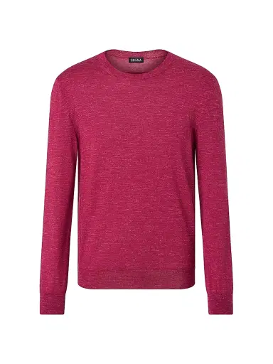 Zegna Men's Silk Cashmere and Linen Crewneck Sweater | Thumbnail 1 Zegna Men's Silk Cashmere and Linen Crewneck Sweater | Thumbnail 1