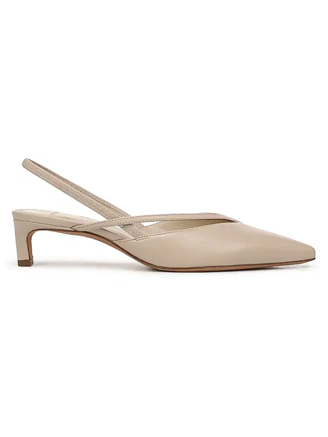 Vince Women's Clara Leather Slingback Pumps - Birch Sand