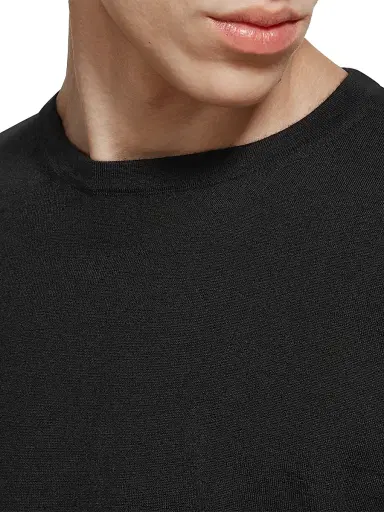 Zegna Men's Cashseta Crewneck - Black - Size 50 | Thumbnail 5
