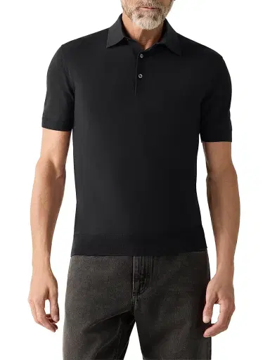 Zegna Men's 15milmil15 Wool Polo Shirt | Thumbnail 2 Zegna Men's 15milmil15 Wool Polo Shirt | Thumbnail 2