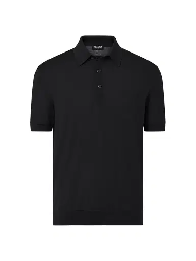 Zegna Men's 15milmil15 Wool Polo Shirt | Thumbnail 1 Zegna Men's 15milmil15 Wool Polo Shirt | Thumbnail 1