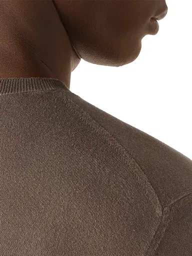 Zegna Men's Premium Cotton T-Shirt - Dark Taupe - Size 46 | Thumbnail 4 Zegna Men's Premium Cotton T-Shirt - Dark Taupe - Size 46 | Thumbnail 4