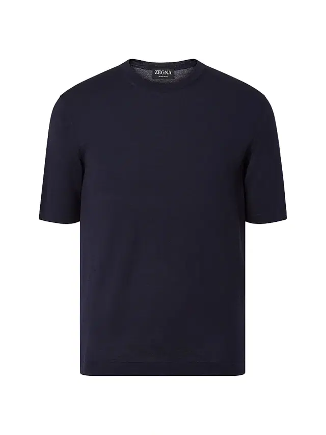 ZEGNA Men's 15milmil15 Wool T-Shirt - Navy Blue