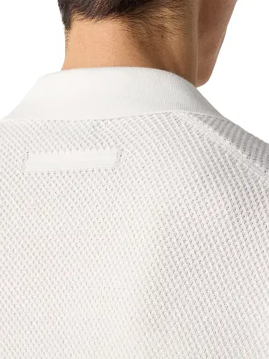 Zegna Men's Premium Cotton Polo Shirt - White | Thumbnail 4 Zegna Men's Premium Cotton Polo Shirt - White | Thumbnail 4