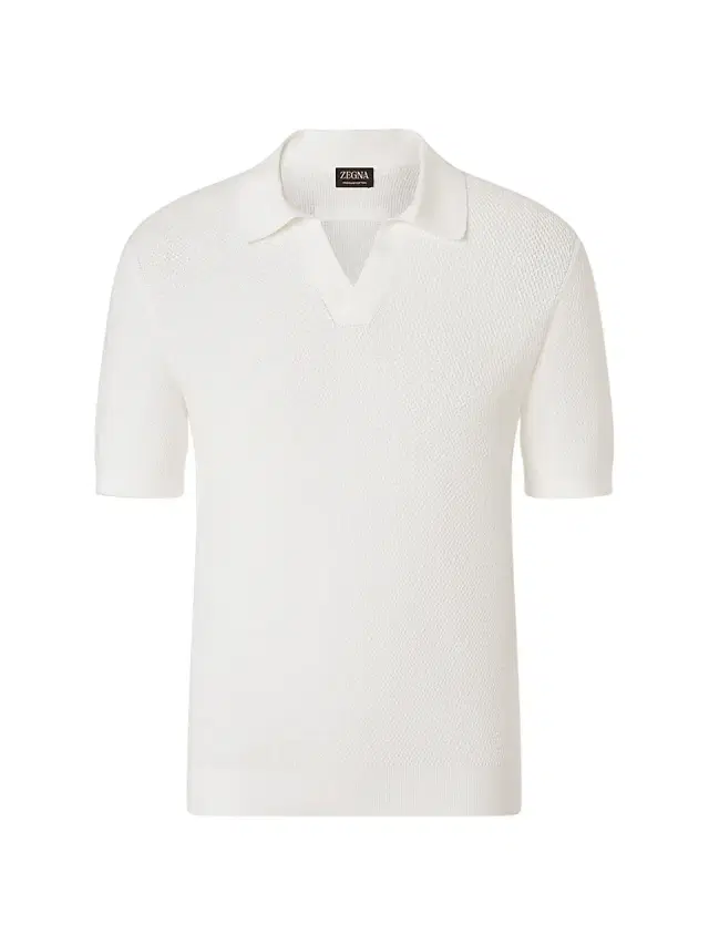 ZEGNA Men's Premium Cotton Polo Shirt - White
