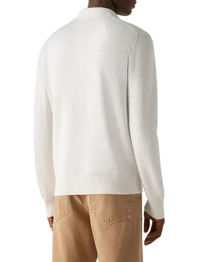 Zegna Men's Cashmere-Silk Polo Shirt | Thumbnail 3