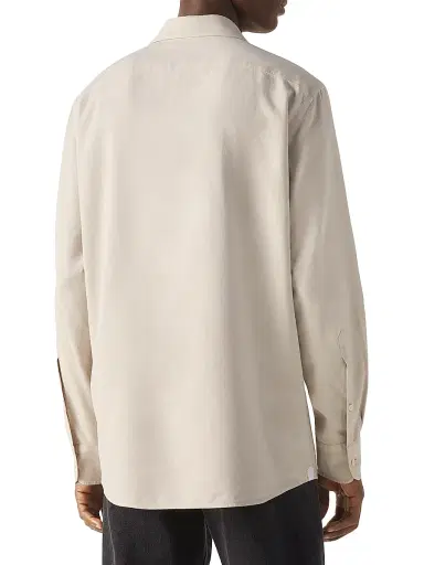 Zegna Men's Silk Button-Front Shirt - Ivory - Size XL | Thumbnail 3 Zegna Men's Silk Button-Front Shirt - Ivory - Size XL | Thumbnail 3