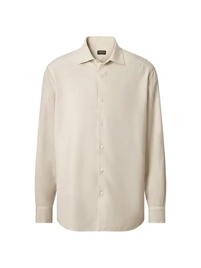 ZEGNA Men's Silk Button-Front Shirt -