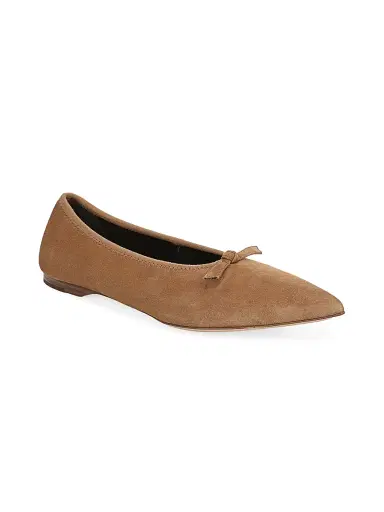 Favorite Daughter Women's Leah Bow-Detail Suede Ballet Flats - Brown Sugar - Size 9.5 | Thumbnail 2 Favorite Daughter Women's Leah Bow-Detail Suede Ballet Flats - Brown Sugar - Size 9.5 | Thumbnail 2