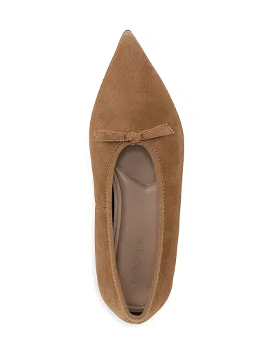 Favorite Daughter Women's Leah Bow-Detail Suede Ballet Flats - Brown Sugar - Size 9.5 | Thumbnail 4 Favorite Daughter Women's Leah Bow-Detail Suede Ballet Flats - Brown Sugar - Size 9.5 | Thumbnail 4
