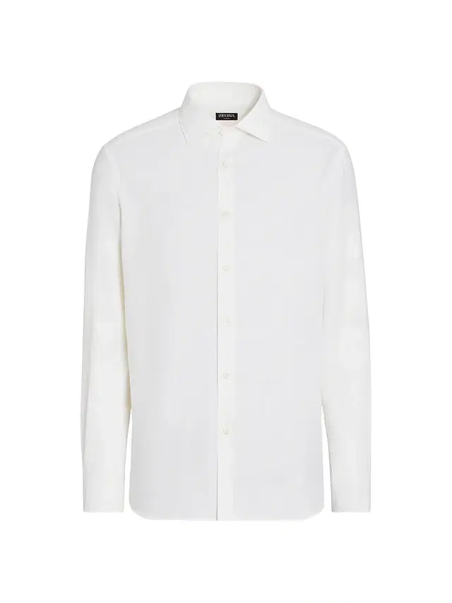 ZEGNA Men's Cashco Shirt - White