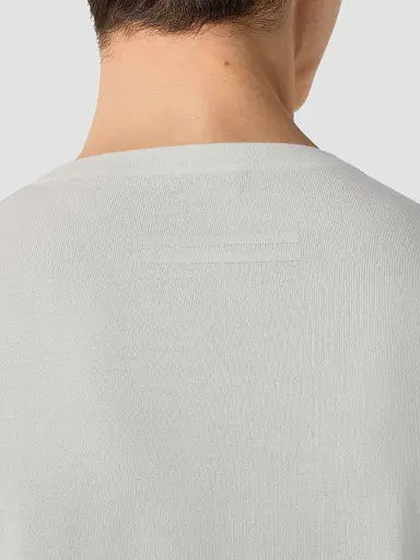 Zegna Men's Cashseta Crewneck - White Melange - Size 50 | Thumbnail 4