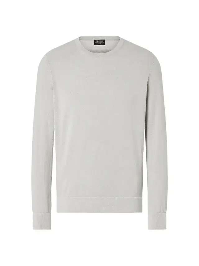 ZEGNA Men's Cashseta Crewneck - White Melange