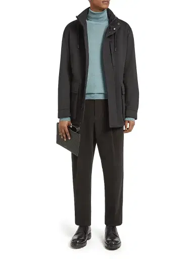 Zegna Men's Oasi Cashmere Elements Vetta Overjacket - Black - Size 48 | Thumbnail 5 Zegna Men's Oasi Cashmere Elements Vetta Overjacket - Black - Size 48 | Thumbnail 5