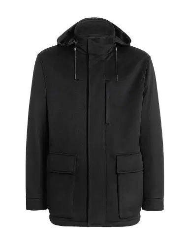 Zegna Men's Oasi Cashmere Elements Vetta Overjacket - Black - Size 48 | Thumbnail 1 Zegna Men's Oasi Cashmere Elements Vetta Overjacket - Black - Size 48 | Thumbnail 1