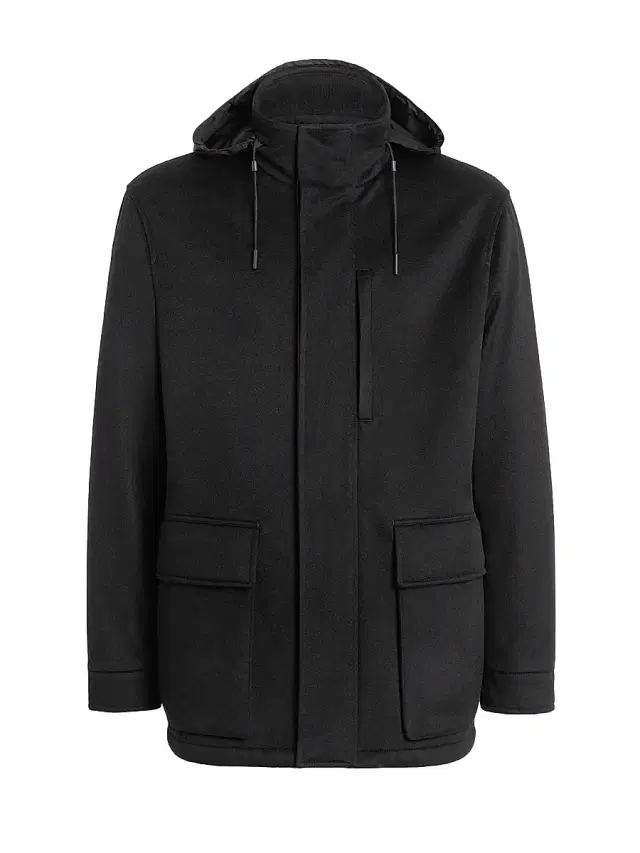 ZEGNA Men's Oasi Cashmere Elements Vetta Overjacket - Black