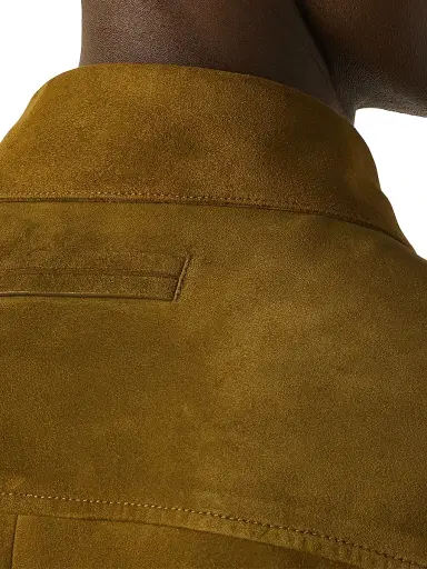 Zegna Men's Leather Blouson Jacket - Olive Green - Size 44 | Thumbnail 4