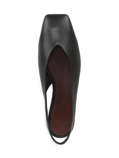 Vince Women's Darlina Leather Slingback Flats - Black - Size 11 | Thumbnail 4