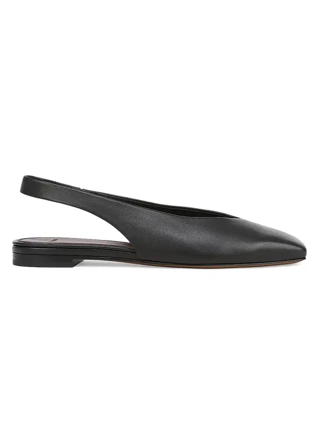Vince Women's Darlina Leather Slingback Flats - Black