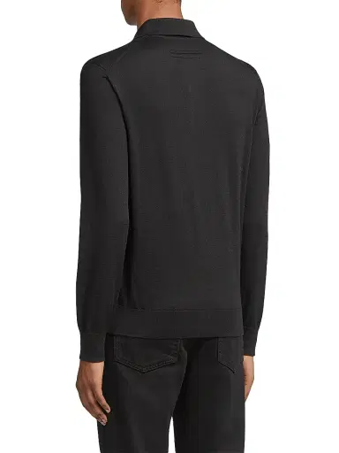 Zegna Men's Cashseta Polo Shirt - Black - Size 48 | Thumbnail 3