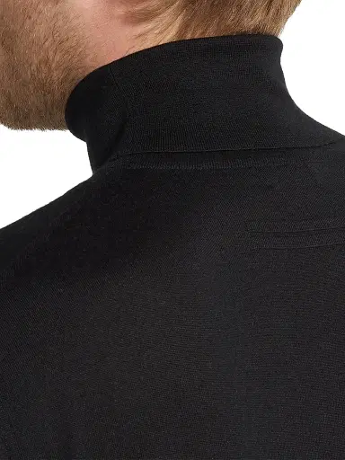 ZEGNA Men's Cashseta Turtleneck Sweater - Black | Thumbnail 5 ZEGNA Men's Cashseta Turtleneck Sweater - Black | Thumbnail 5
