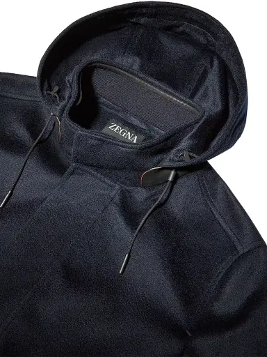 Zegna Men's Oasi Cashmere Elements Cima Overjacket - Navy Blue - Size 48 | Thumbnail 4