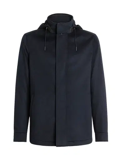 Zegna Men's Oasi Cashmere Elements Cima Overjacket - Navy Blue - Size 48 | Thumbnail 1