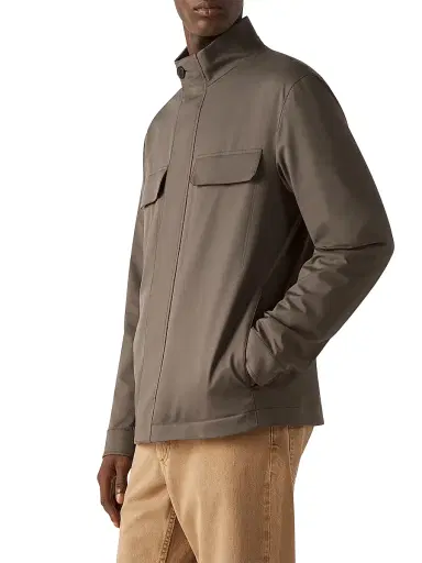 Zegna Men's Microfiber Motorin 125CC Field Jacket | Thumbnail 2 Zegna Men's Microfiber Motorin 125CC Field Jacket | Thumbnail 2