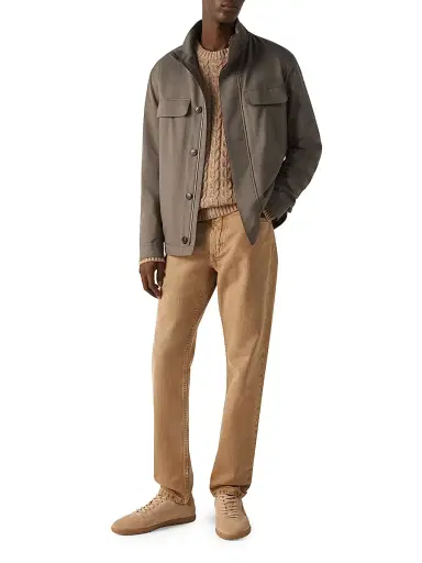 Zegna Men's Microfiber Motorin 125CC Field Jacket | Thumbnail 6 Zegna Men's Microfiber Motorin 125CC Field Jacket | Thumbnail 6