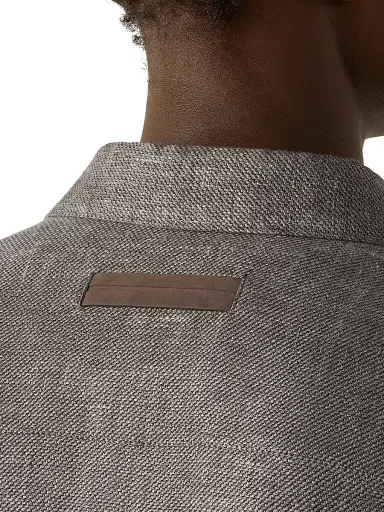 ZEGNA Men's Cashmere Linen and Silk Overshirt - Dark Brown | Thumbnail 4 ZEGNA Men's Cashmere Linen and Silk Overshirt - Dark Brown | Thumbnail 4
