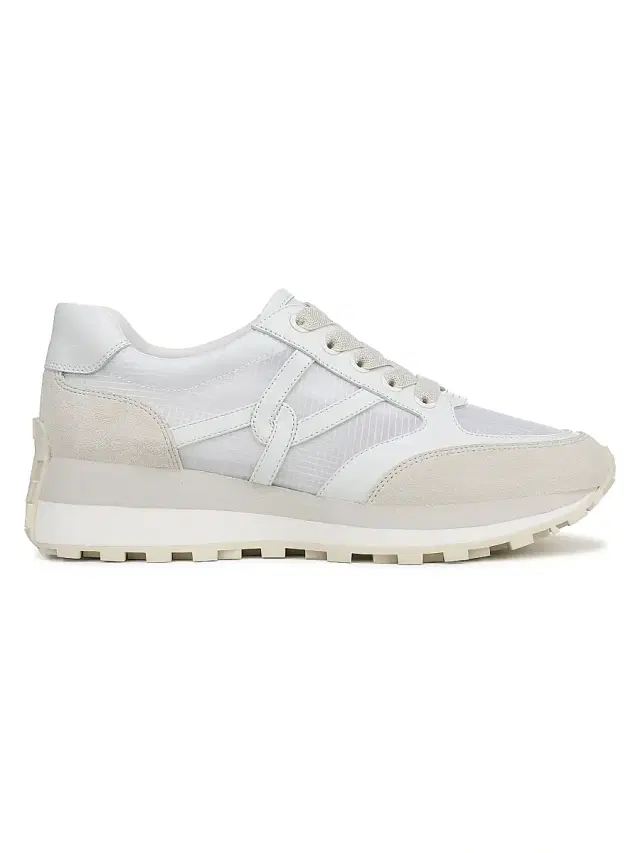 Veronica Beard Women's Valentina Ripstop & Leather Sneakers - Coconut Marmo