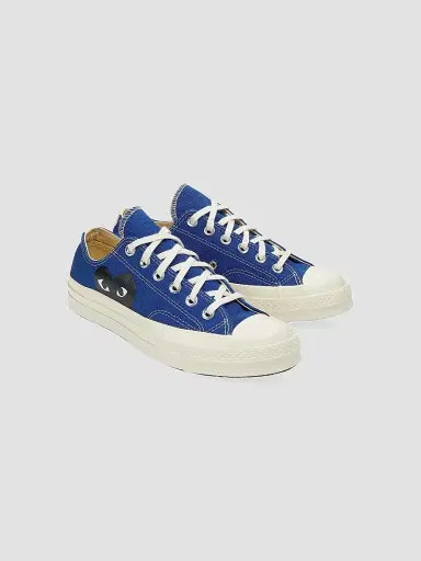 Comme des Garçons PLAY CdG PLAY x Converse Women's Chuck Taylor All Star Peek-A-Boo Low-Top Sneakers - Blue - Size 6 | Thumbnail 2
