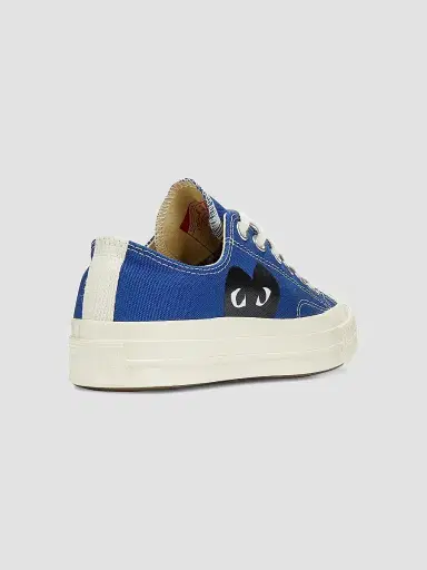 Comme des Garçons PLAY CdG PLAY x Converse Women's Chuck Taylor All Star Peek-A-Boo Low-Top Sneakers - Blue - Size 6 | Thumbnail 3