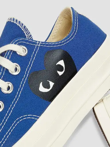 Comme des Garçons PLAY CdG PLAY x Converse Women's Chuck Taylor All Star Peek-A-Boo Low-Top Sneakers - Blue - Size 6 | Thumbnail 5