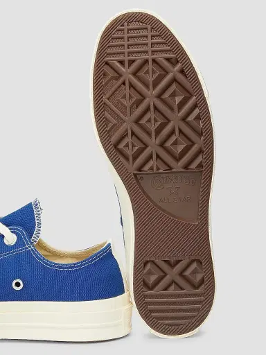 Comme des Garçons PLAY CdG PLAY x Converse Women's Chuck Taylor All Star Peek-A-Boo Low-Top Sneakers - Blue - Size 6 | Thumbnail 6