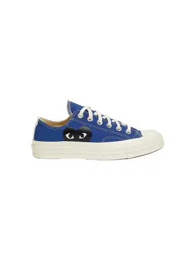 Comme des Garçons PLAY CdG PLAY x Converse Women's Chuck Taylor All Star Peek-A-Boo Low-Top Sneakers - Blue - Size 6 | Thumbnail 1