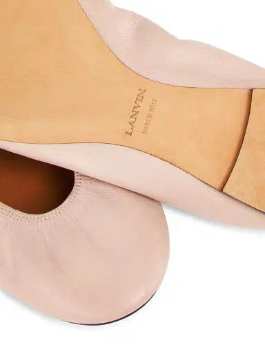 Lanvin Women's Leather Ballerina Flats - Dark Beige | Thumbnail 6