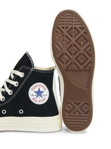 Comme des Garçons PLAY CdG PLAY x Converse Women's Chuck Taylor All Star Peek-A-Boo High-Top Sneakers - Black - Size 10.5 | Thumbnail 6