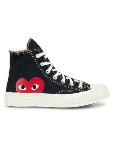 Comme des Garçons PLAY CdG PLAY x Converse Women's Chuck Taylor All Star Peek-A-Boo High-Top Sneakers - Black - Size 10.5 | Thumbnail 1
