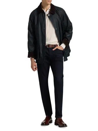 Saks Fifth Avenue Men's COLLECTION British Waxed Cotton Canvas Jacket | Thumbnail 2 Saks Fifth Avenue Men's COLLECTION British Waxed Cotton Canvas Jacket | Thumbnail 2