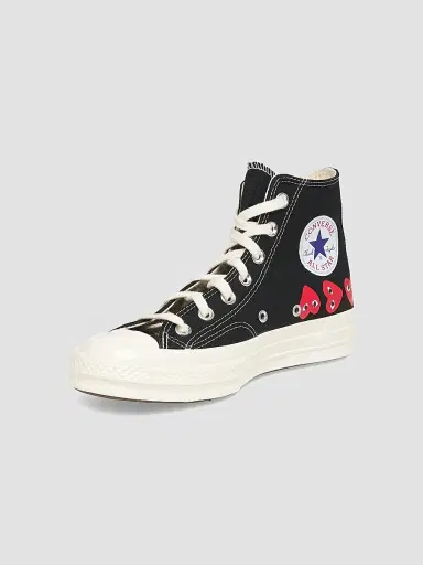 Comme des Garçons PLAY CdG PLAY x Converse Women's Chuck Taylor All Star Heart High-Top Sneakers - Black - Size 12 | Thumbnail 2 Comme des Garçons PLAY CdG PLAY x Converse Women's Chuck Taylor All Star Heart High-Top Sneakers - Black - Size 12 | Thumbnail 2