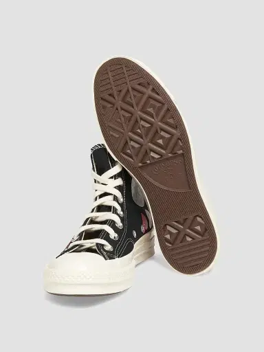 Comme des Garçons PLAY CdG PLAY x Converse Women's Chuck Taylor All Star Heart High-Top Sneakers - Black - Size 12 | Thumbnail 6 Comme des Garçons PLAY CdG PLAY x Converse Women's Chuck Taylor All Star Heart High-Top Sneakers - Black - Size 12 | Thumbnail 6