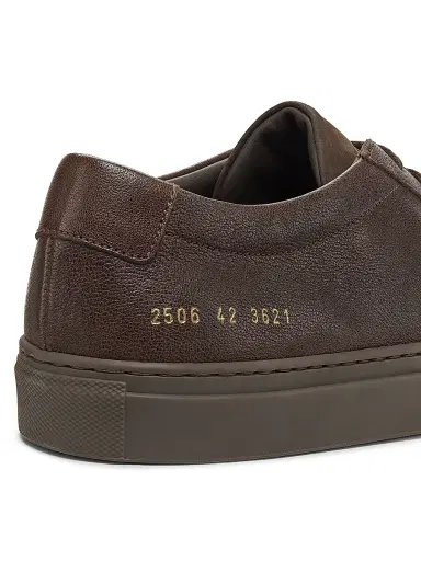 Common Projects Men's Achilles Premium Leather Low-Top Sneakers - Brown - Size 12 | Thumbnail 5 Common Projects Men's Achilles Premium Leather Low-Top Sneakers - Brown - Size 12 | Thumbnail 5