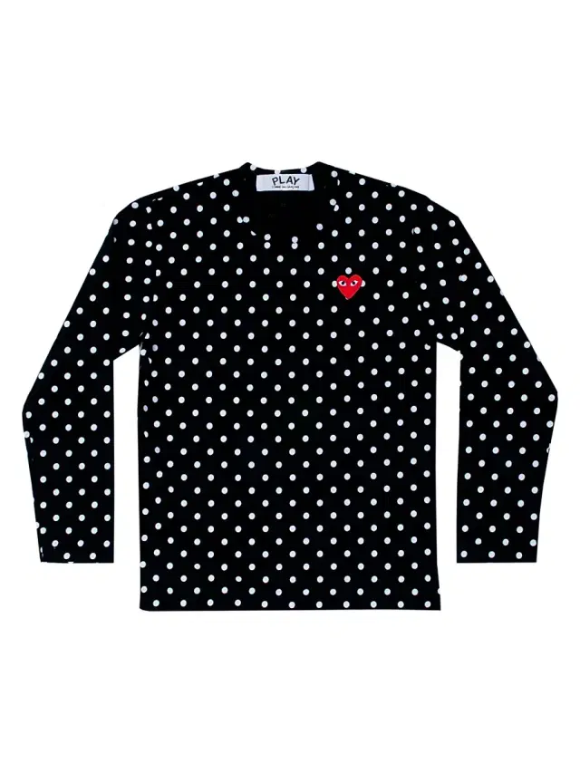 Comme des Garçons PLAY Women's Polka-Dot T-Shirt - Black White