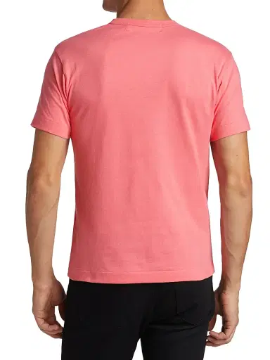 Comme des Garçons PLAY Men's Large Center Heart Graphic T-Shirt - Pink - Size Small | Thumbnail 5