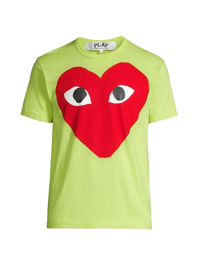 Comme des Garçons PLAY Men's Large Center Heart Graphic T-Shirt - Green