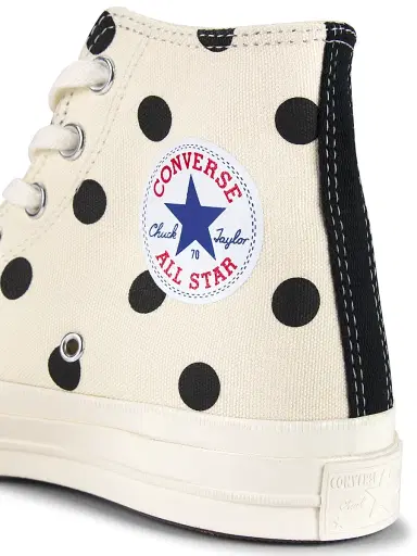 Comme des Garçons PLAY CdG PLAY x Converse Men's Chuck Taylor All Star Polka Dot High-Top Sneakers - Black - Size 11 | Thumbnail 6 Comme des Garçons PLAY CdG PLAY x Converse Men's Chuck Taylor All Star Polka Dot High-Top Sneakers - Black - Size 11 | Thumbnail 6