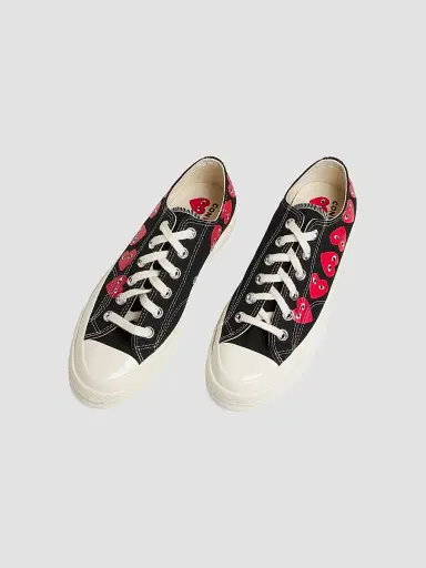Comme des Garçons PLAY CdG PLAY x Converse Women's Chuck Taylor All Star Heart Low-Top Sneakers - Black - Size 11 | Thumbnail 4 Comme des Garçons PLAY CdG PLAY x Converse Women's Chuck Taylor All Star Heart Low-Top Sneakers - Black - Size 11 | Thumbnail 4