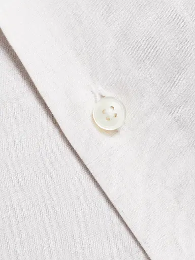 Saks Fifth Avenue Men's Heathered Cotton Dress Shirt - Cream - Size 17.5 | Thumbnail 7
